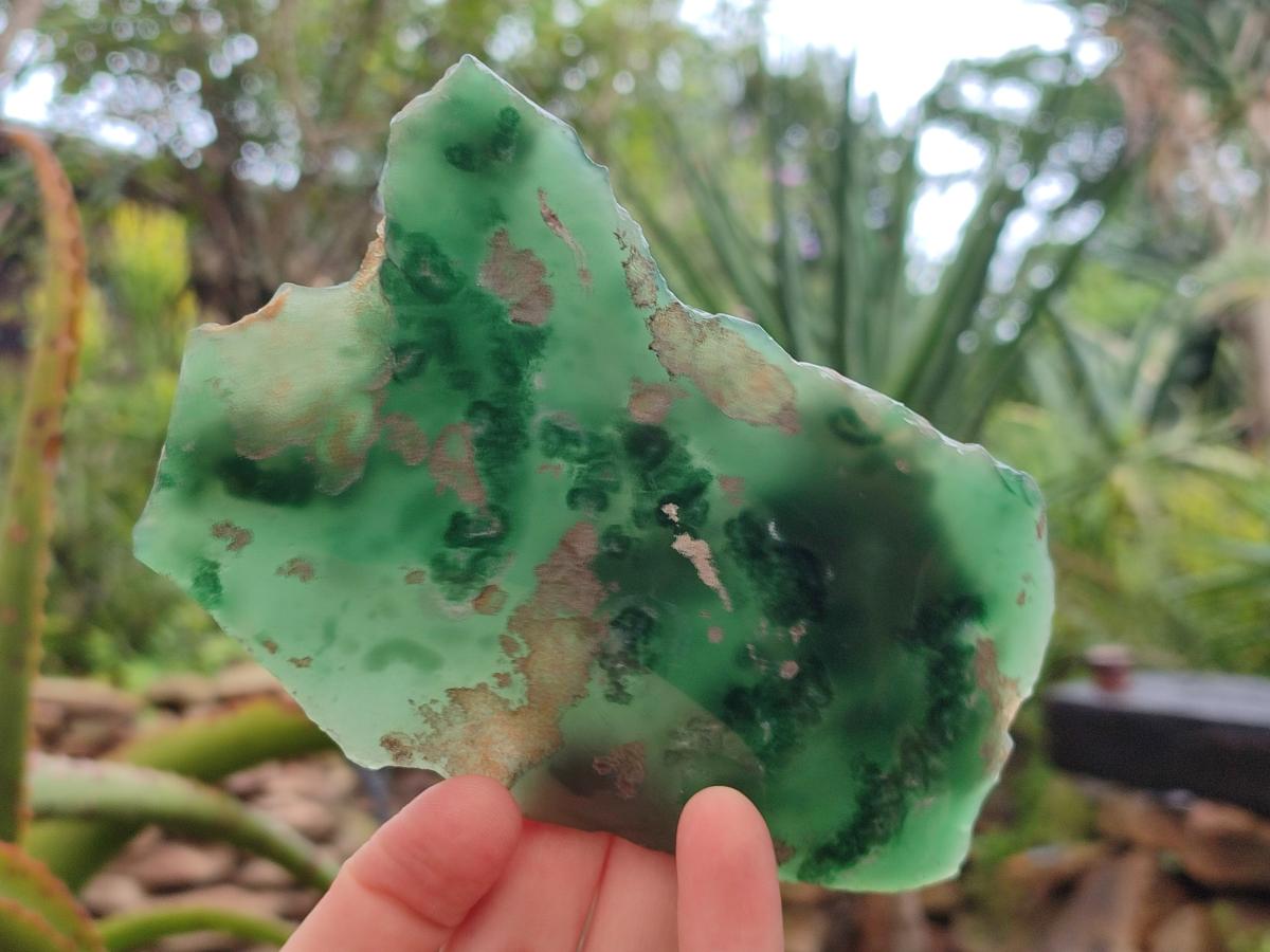 Polished On One Side Mtorolite Chrysoprase Plates x 6 From Mutorashanga, Zimbabwe - Toprock Gemstones and Minerals 