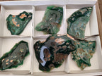 Polished On One Side Mtorolite Chrysoprase Plates x 6 From Mutorashanga, Zimbabwe - Toprock Gemstones and Minerals 