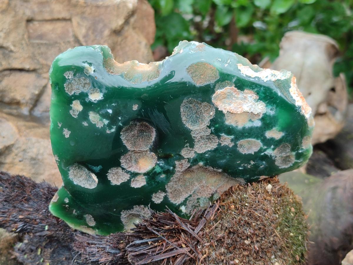 Polished On One Side Mtorolite Chrysoprase Plates x 6 From Mutorashanga, Zimbabwe - Toprock Gemstones and Minerals 