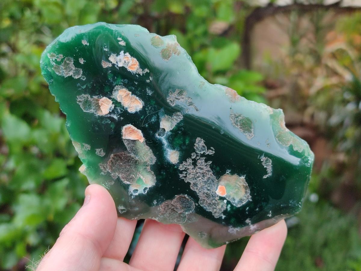 Polished On One Side Mtorolite Chrysoprase Plates x 6 From Mutorashanga, Zimbabwe - Toprock Gemstones and Minerals 