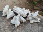 Natural Drusy Snow Finger Clusters x 4 From Albert's Mountain, Lesotho - Toprock Gemstones and Minerals 