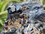 Natural Schorl Black Tourmaline with Feldspar Specimens x 2 From Erongo, Namibia - Toprock Gemstones and Minerals 