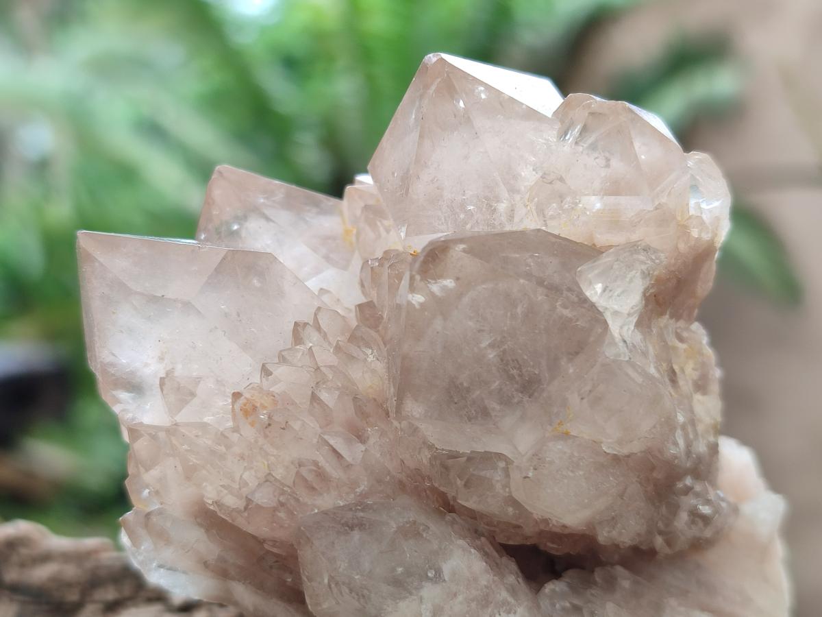 Natural Cascading Smokey Phantom Quartz Clusters x 6 From Luena, Congo - Toprock Gemstones and Minerals 