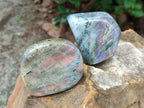 Polished Rare Purple Sunset Flash Labradorite Standing Free Forms x 12 From Madagascar - Toprock Gemstones and Minerals 