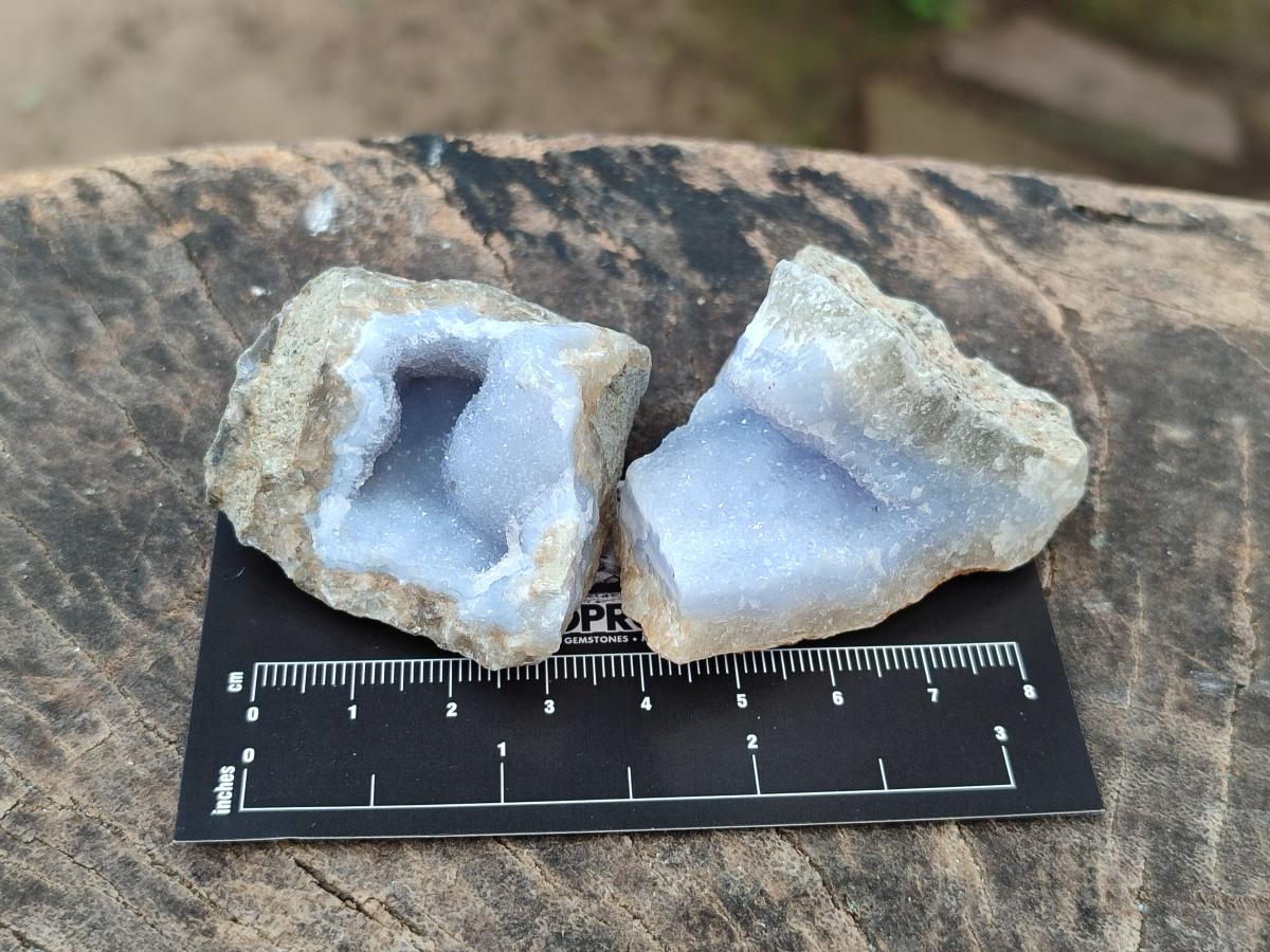 Natural Blue Lace Agate Geode Specimens x 35 From Nsanje, Malawi - Toprock Gemstones and Minerals 