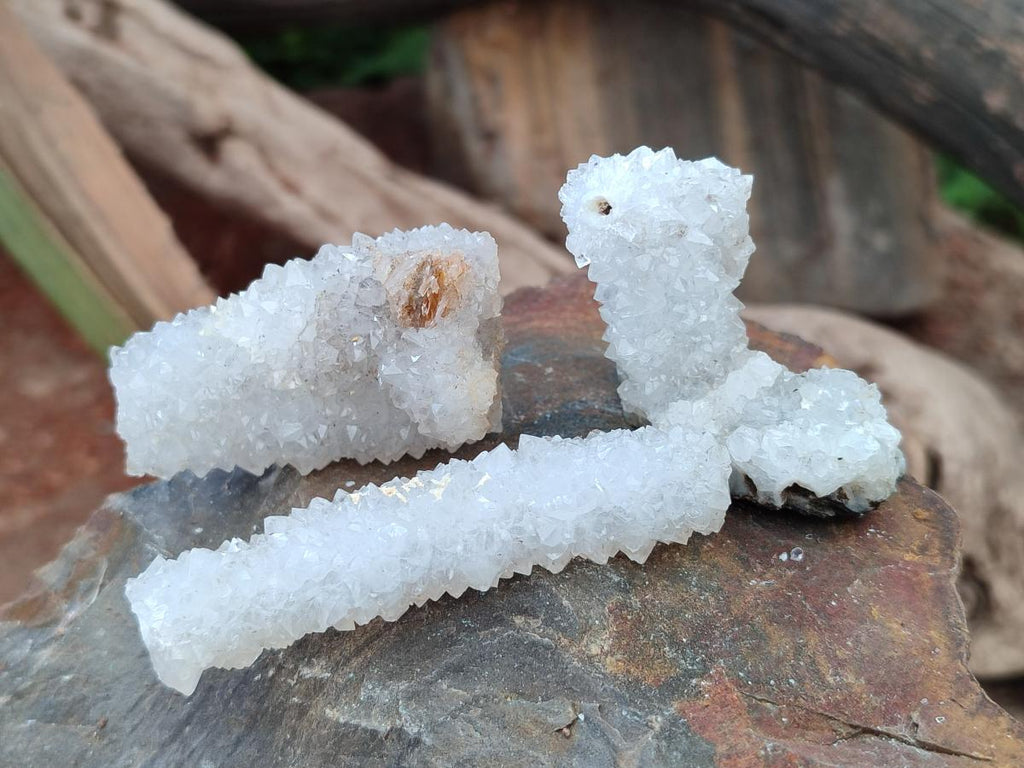 Natural Drusy Snow Finger Crystals x 70 From Albert's Mountain, Lesotho - Toprock Gemstones and Minerals 