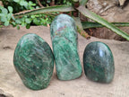 Polished Fuchsite Quartz Standing Free Forms x 3 From Andakatany, Madagascar - Toprock Gemstones and Minerals 