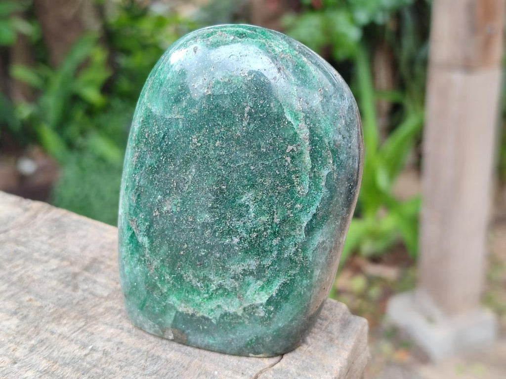 Polished Fuchsite Quartz Standing Free Forms x 3 From Andakatany, Madagascar - Toprock Gemstones and Minerals 