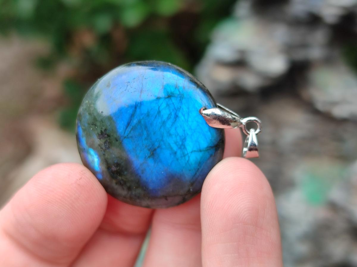 Polished Labradorite Pendants x 20 From Madagascar - Toprock Gemstones and Minerals 