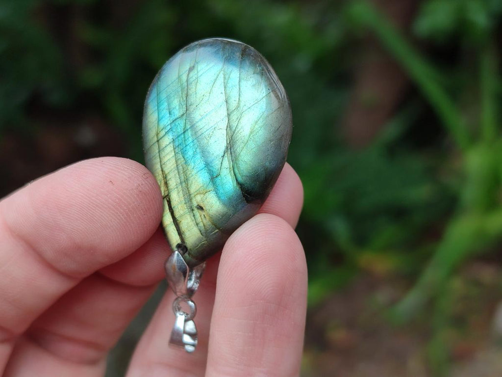 Polished Labradorite Pendants x 20 From Madagascar - Toprock Gemstones and Minerals 
