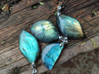 Polished Labradorite Pendants x 20 From Madagascar - Toprock Gemstones and Minerals 