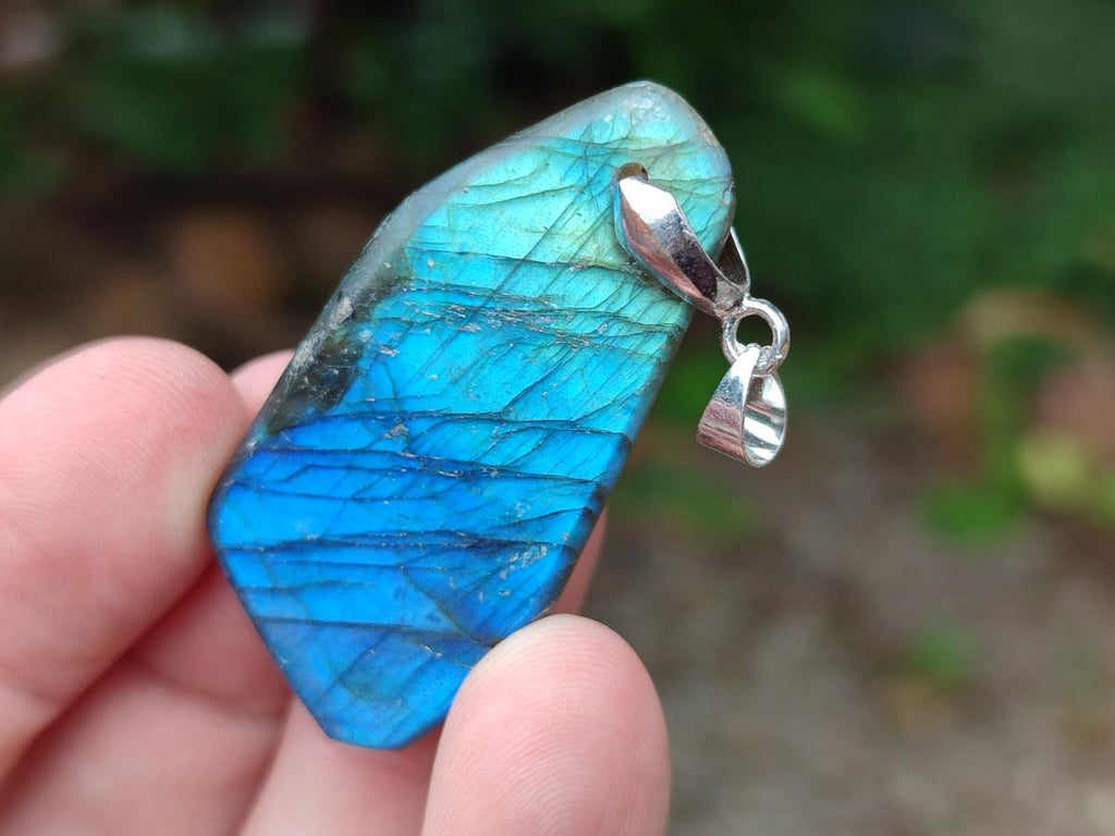 Polished Labradorite Pendants x 20 From Madagascar - Toprock Gemstones and Minerals 