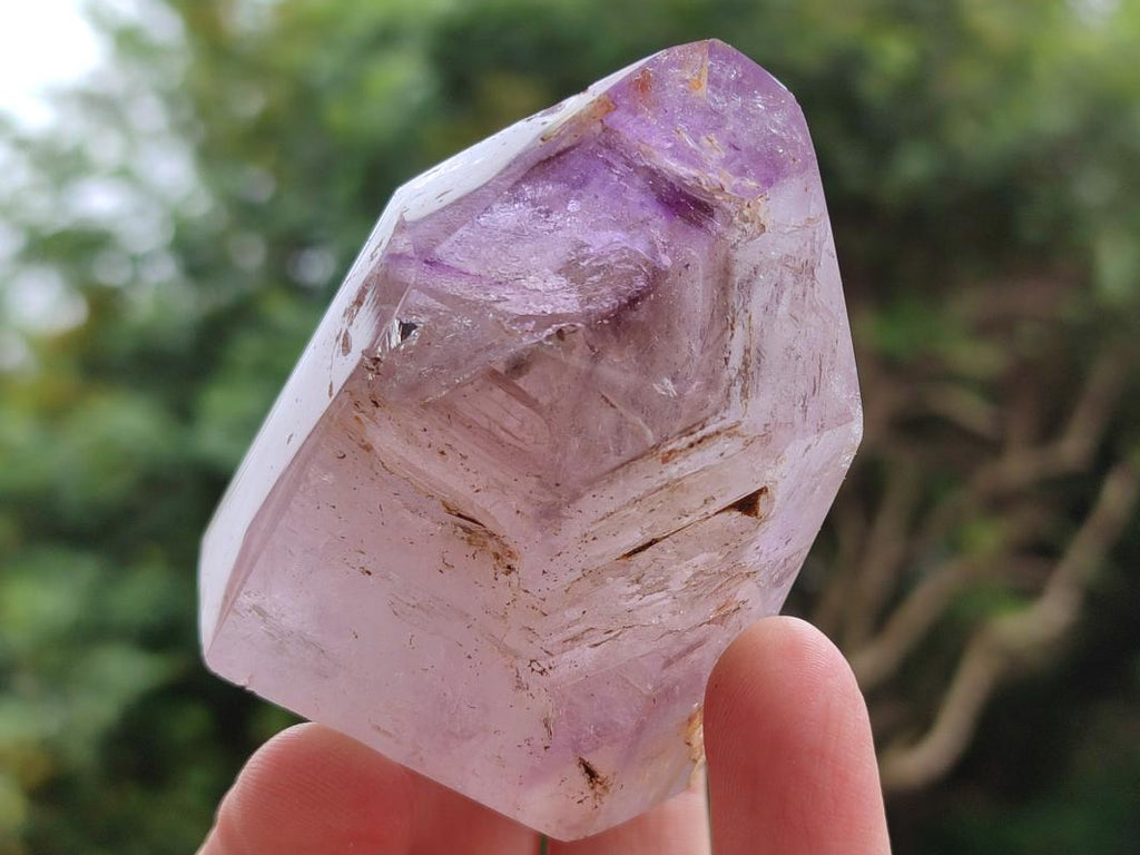 Natural Window Smokey Amethyst Crystals x 2 From Ambatondrazaka, Madagascar - Toprock Gemstones and Minerals 