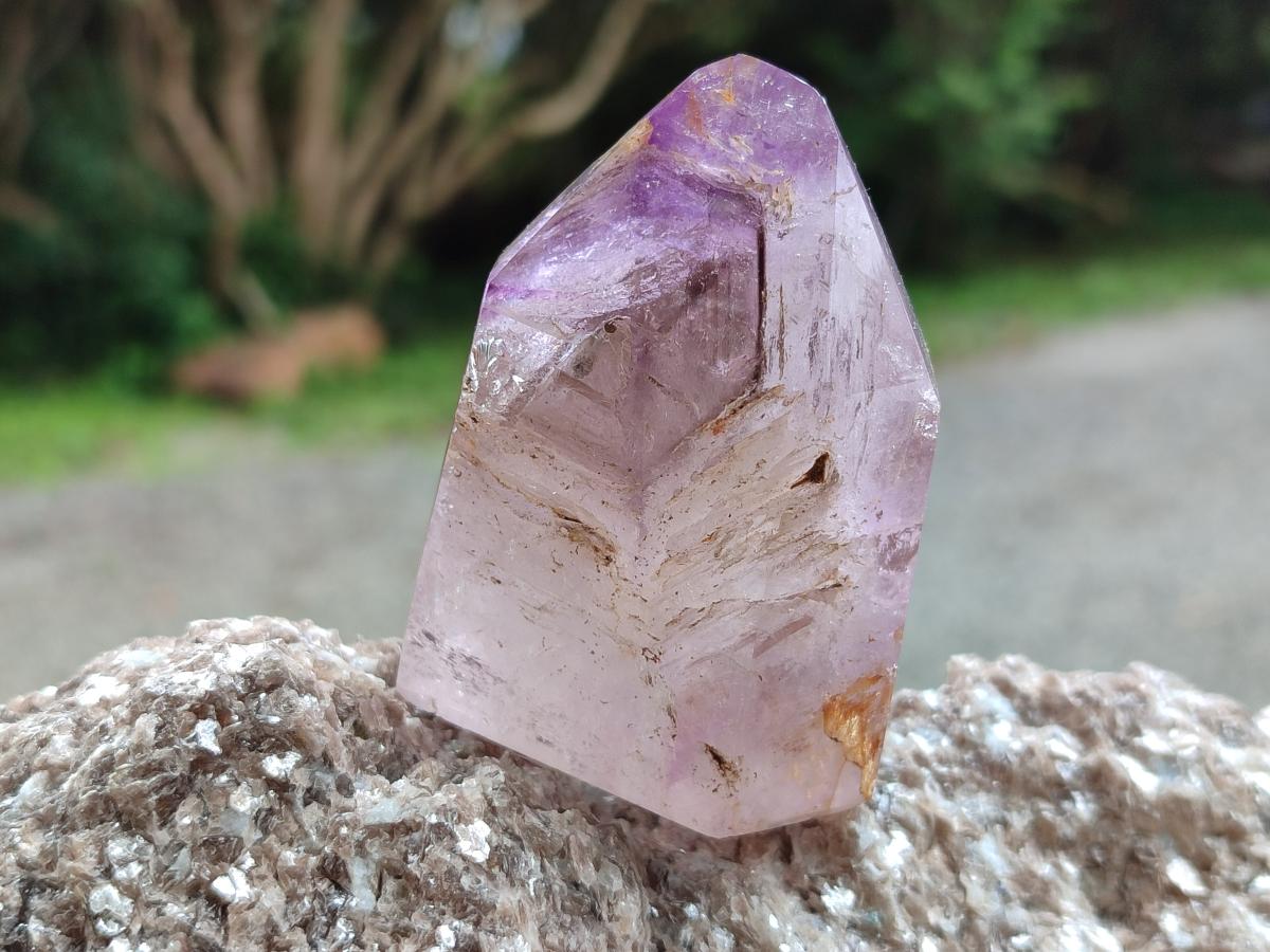 Natural Window Smokey Amethyst Crystals x 2 From Ambatondrazaka, Madagascar - Toprock Gemstones and Minerals 