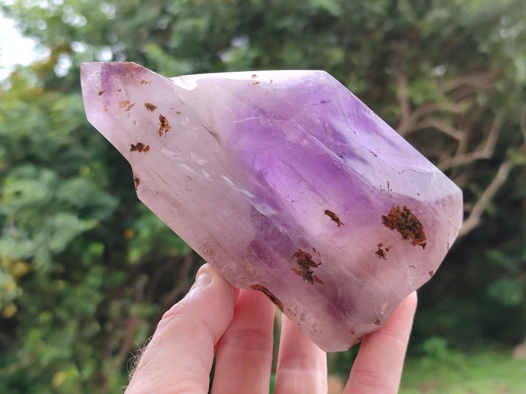 Natural Window Smokey Amethyst Crystals x 2 From Ambatondrazaka, Madagascar - Toprock Gemstones and Minerals 