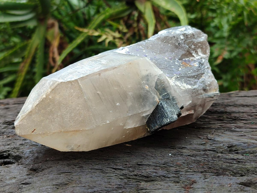 Natural Smokey Quartz Crystals with Black Tourmaline x 2 From Erongo, Namibia - Toprock Gemstones and Minerals 