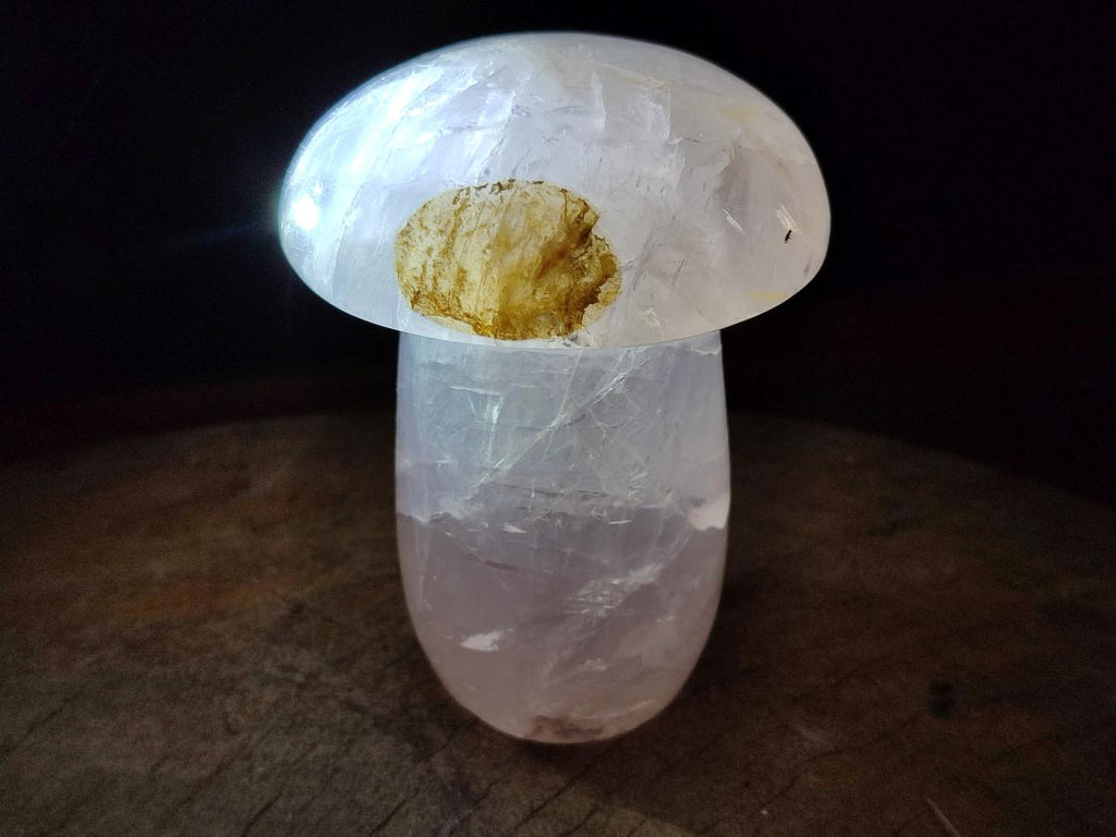 Polished Gemmy Rose Quartz Mushrooms x 3 From Madagascar - Toprock Gemstones and Minerals 