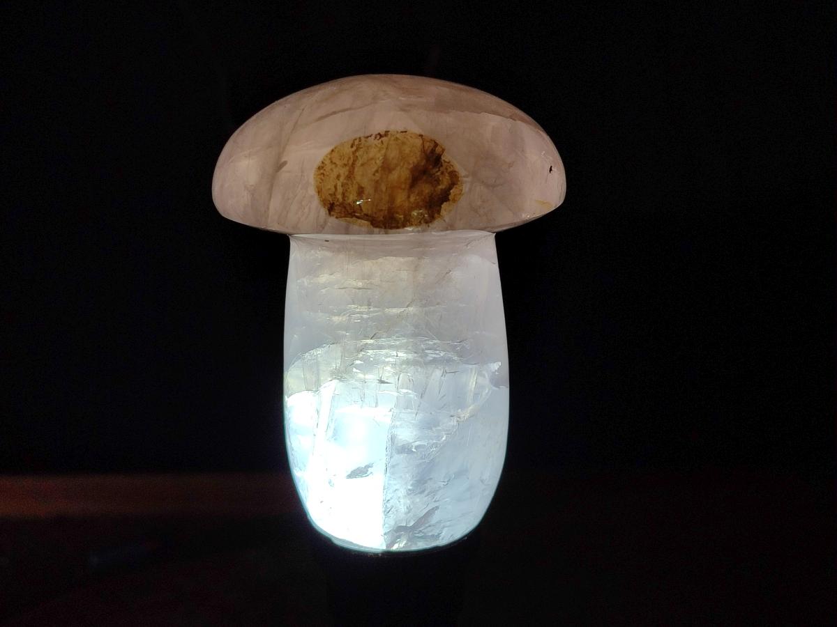 Polished Gemmy Rose Quartz Mushrooms x 3 From Madagascar - Toprock Gemstones and Minerals 