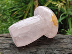 Polished Gemmy Rose Quartz Mushrooms x 3 From Madagascar - Toprock Gemstones and Minerals 