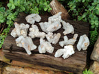 Natural Drusy Snow Finger Quartz Coated Clusters x 12 From Albert's Mountain, Lesotho - Toprock Gemstones and Minerals 