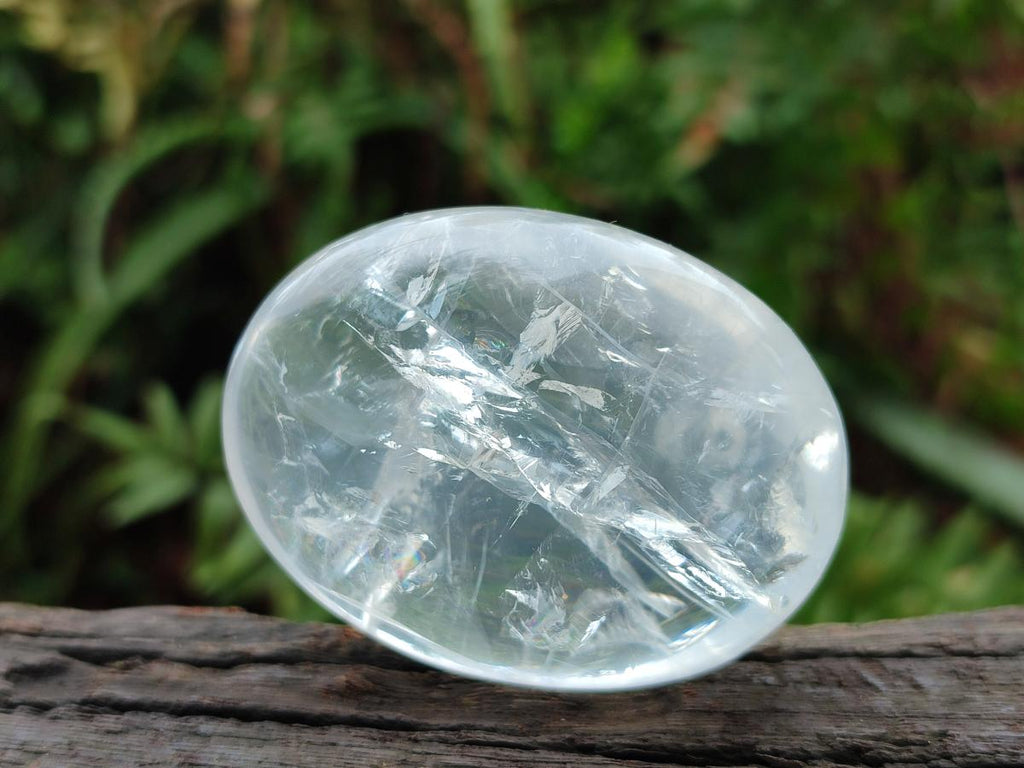 Polished Girasol Pearl Quartz Palm Stones x 24 From Ambatondrazaka, Madagascar - Toprock Gemstones and Minerals 