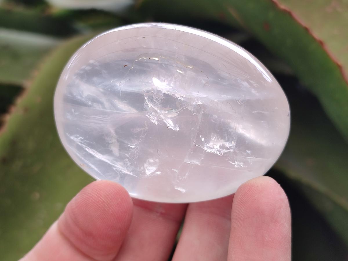 Polished Girasol Pearl Quartz Palm Stones x 24 From Ambatondrazaka, Madagascar - Toprock Gemstones and Minerals 