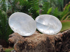 Polished Girasol Pearl Quartz Palm Stones x 24 From Ambatondrazaka, Madagascar - Toprock Gemstones and Minerals 