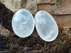 Polished Girasol Pearl Quartz Palm Stones x 24 From Ambatondrazaka, Madagascar - Toprock Gemstones and Minerals 