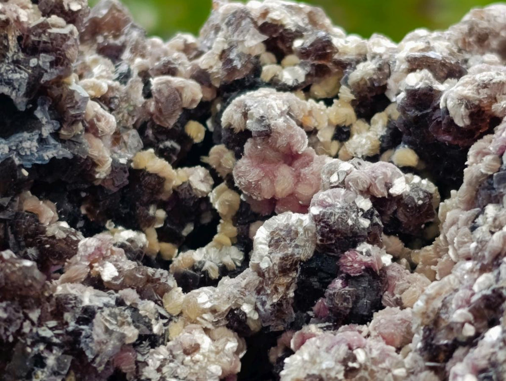 Natural Smokey Fluorite with yellow Muscovite Mica specimens x 3 From Erongo, Namibia - Toprock Gemstones and Minerals 