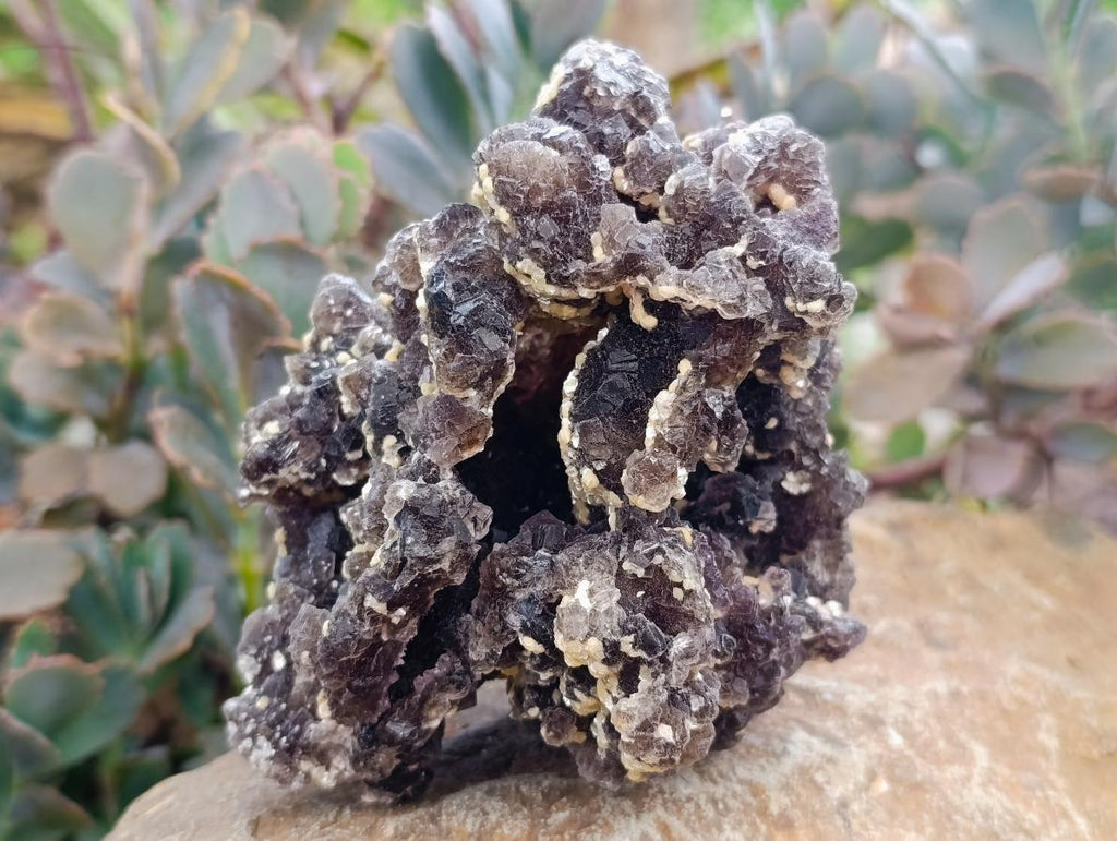 Natural Smokey Fluorite with yellow Muscovite Mica specimens x 3 From Erongo, Namibia - Toprock Gemstones and Minerals 