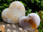 Polished Large Banded Agate Hearts x 2 From Madagascar - Toprock Gemstones and Minerals 