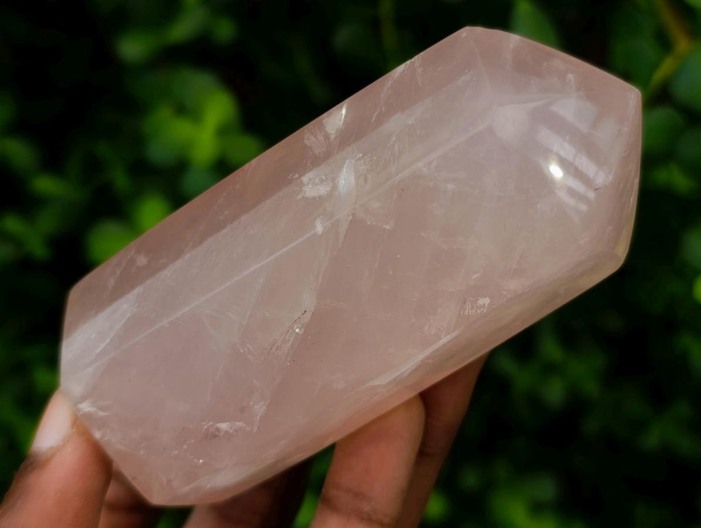Polished Gemmy Rose Quartz Crystals x 12 From Madagascar - Toprock Gemstones and Minerals 