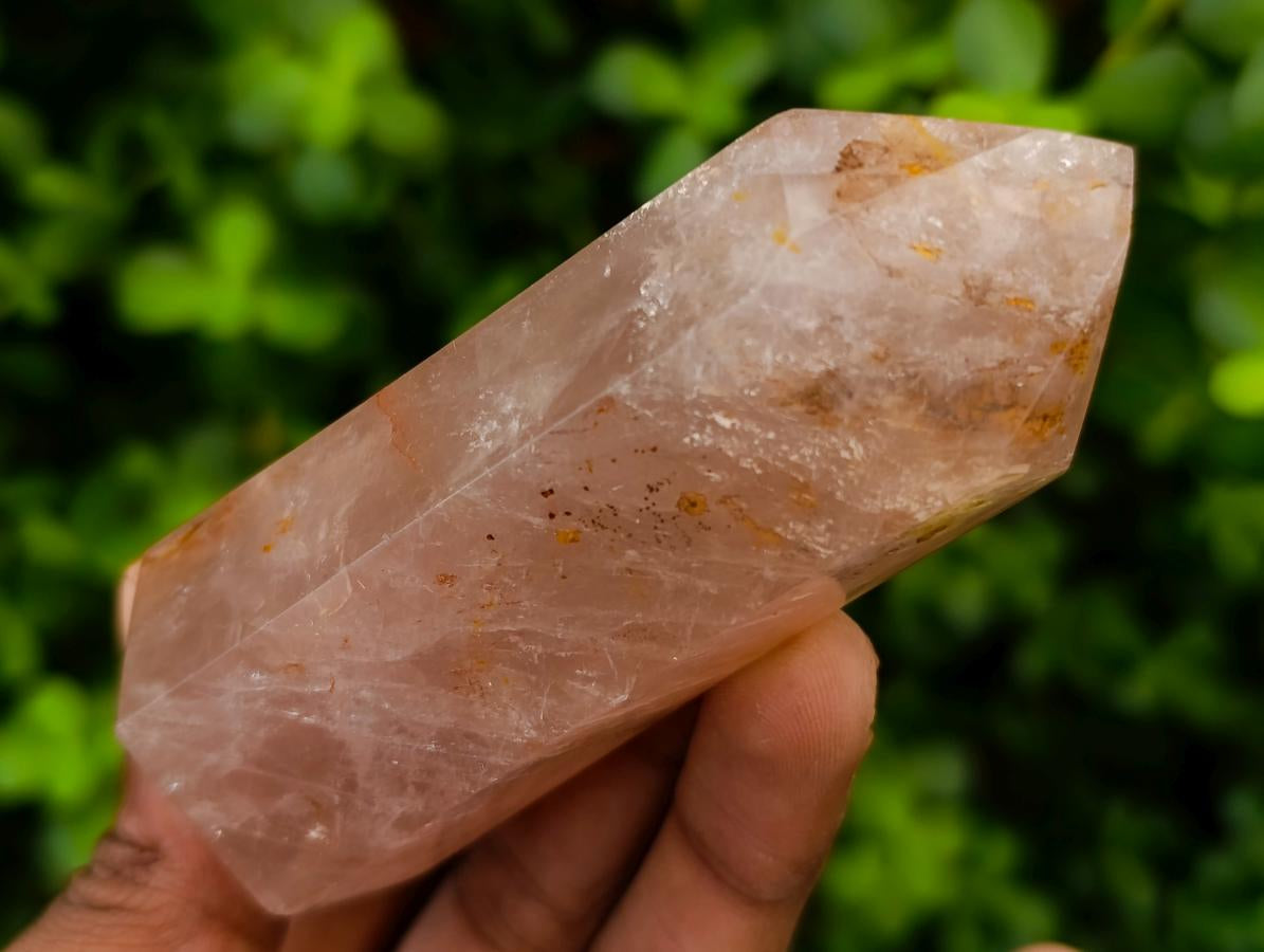 Polished Gemmy Rose Quartz Crystals x 12 From Madagascar - Toprock Gemstones and Minerals 