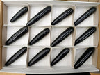 Polished Black Basalt Massage Wands x 12 From Madagascar - Toprock Gemstones and Minerals 