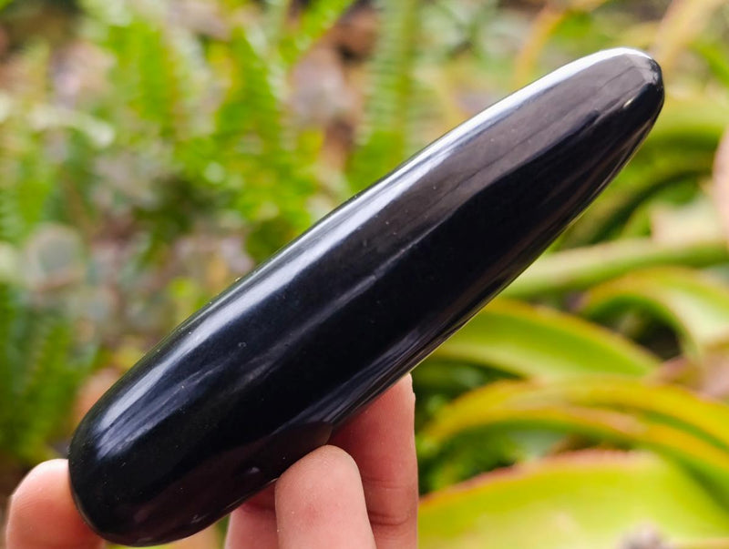 Polished Black Basalt Massage Wands x 12 From Madagascar - Toprock Gemstones and Minerals 