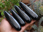 Polished Black Basalt Massage Wands x 12 From Madagascar - Toprock Gemstones and Minerals 