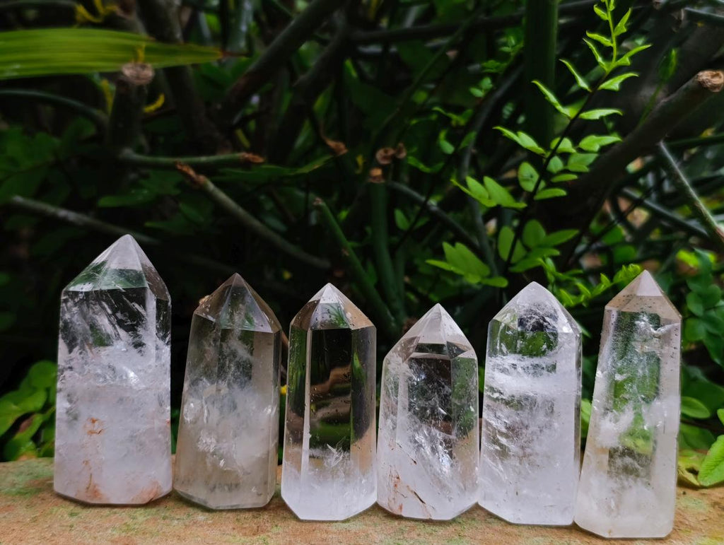 Polished Clear Quartz Display Crystals x 12 From Madagascar - Toprock Gemstones and Minerals 