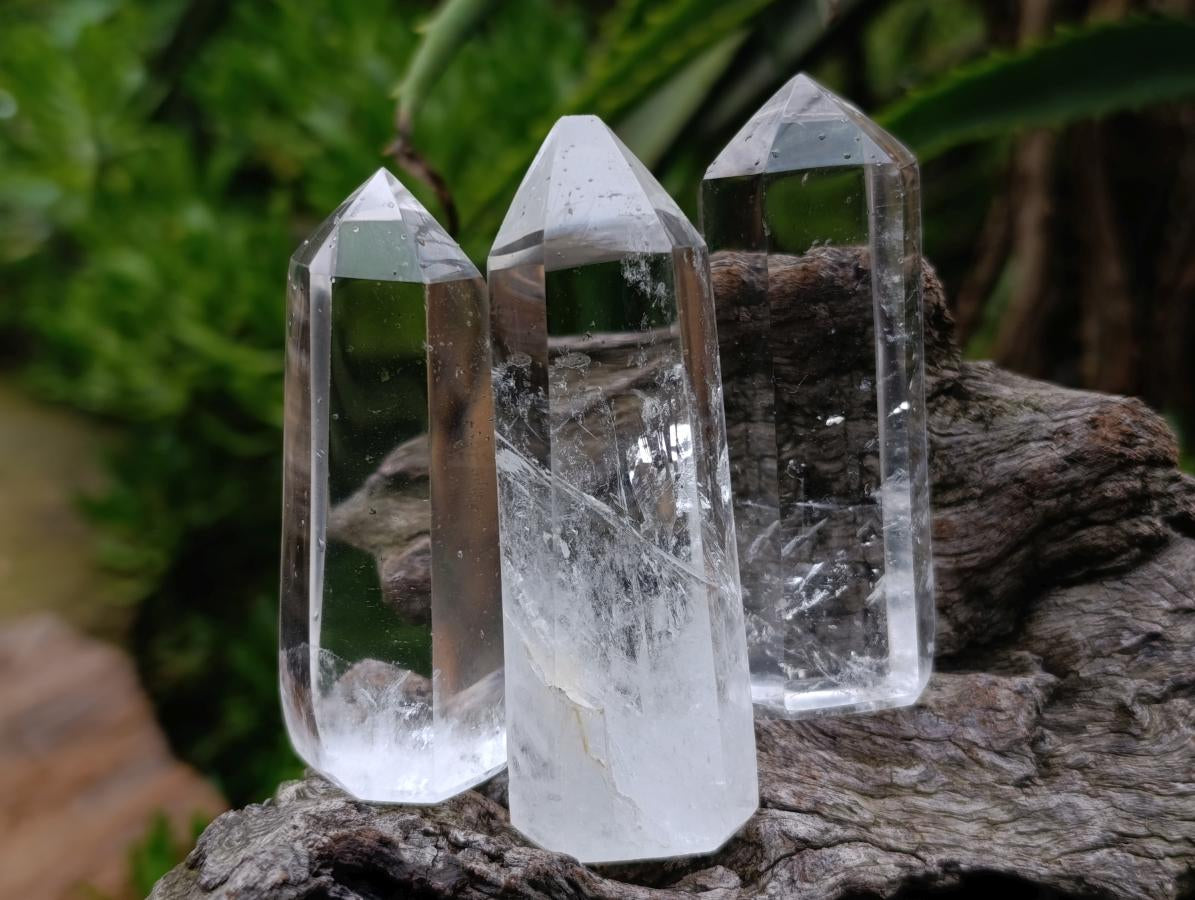 Polished Clear Quartz Display Crystals x 12 From Madagascar - Toprock Gemstones and Minerals 