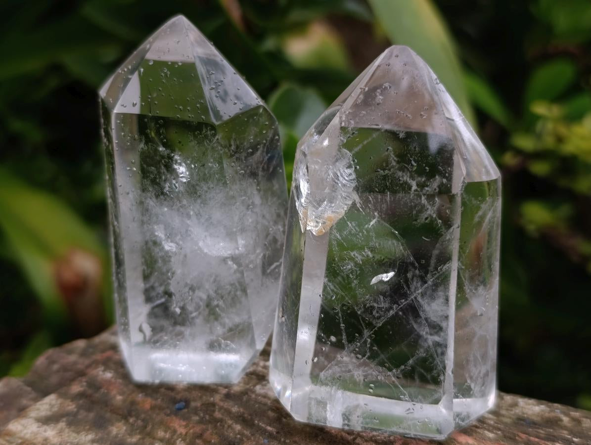 Polished Clear Quartz Display Crystals x 12 From Madagascar - Toprock Gemstones and Minerals 