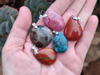 Polished Mixed Mineral Pendants x 20 From Madagascar - Toprock Gemstones and Minerals 