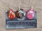 Polished Mixed Mineral Pendants x 20 From Madagascar - Toprock Gemstones and Minerals 