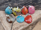 Polished Mixed Mineral Pendants x 20 From Madagascar - Toprock Gemstones and Minerals 