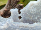 Natural Etched Blue Chalcedony Geodes x 3 From Nsanje, Malawi - Toprock Gemstones and Minerals 