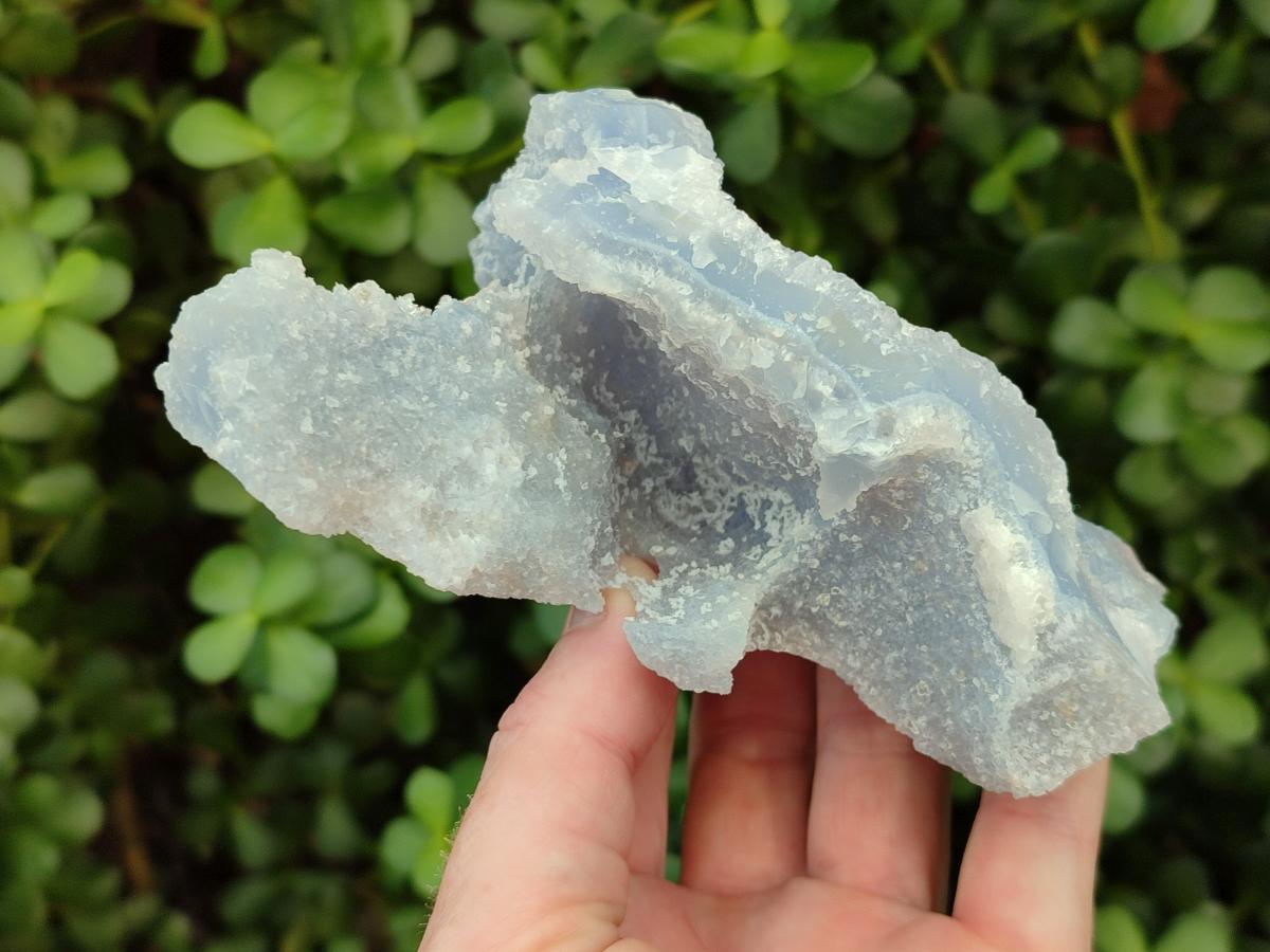 Natural Etched Blue Chalcedony Geodes x 3 From Nsanje, Malawi - Toprock Gemstones and Minerals 
