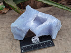 Natural Etched Blue Chalcedony Geodes x 3 From Nsanje, Malawi - Toprock Gemstones and Minerals 