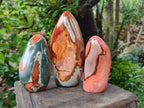 Polished Polychrome Jasper Standing Free Form x 3 From NW Coast, Madagascar - Toprock Gemstones and Minerals 