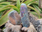 Polished Rare Purple Sunset Flash Labradorite Standing Free Forms x 8 From Madagascar - Toprock Gemstones and Minerals 