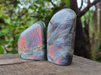 Polished Rare Purple Sunset Flash Labradorite Standing Free Forms x 8 From Madagascar - Toprock Gemstones and Minerals 