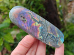 Polished Rare Purple Sunset Flash Labradorite Standing Free Forms x 8 From Madagascar - Toprock Gemstones and Minerals 