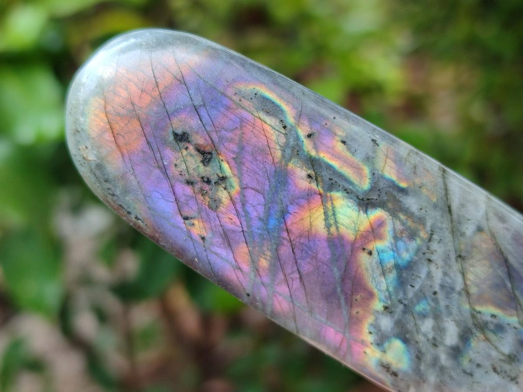 Polished Rare Purple Sunset Flash Labradorite Standing Free Forms x 8 From Madagascar - Toprock Gemstones and Minerals 